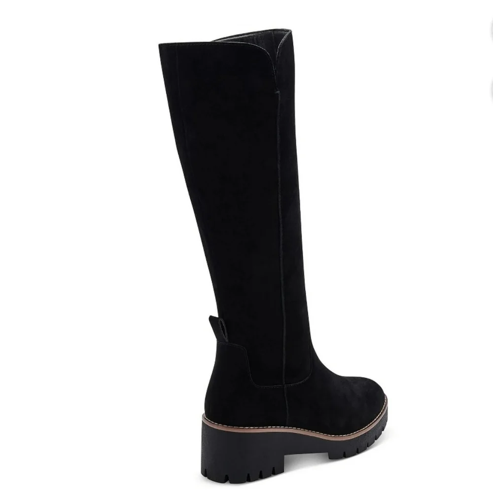 New Aqua College Womens Dash Suede Tall Knee-High Waterproof Boots Sz6